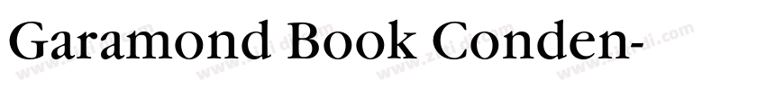 Garamond Book Conden字体转换